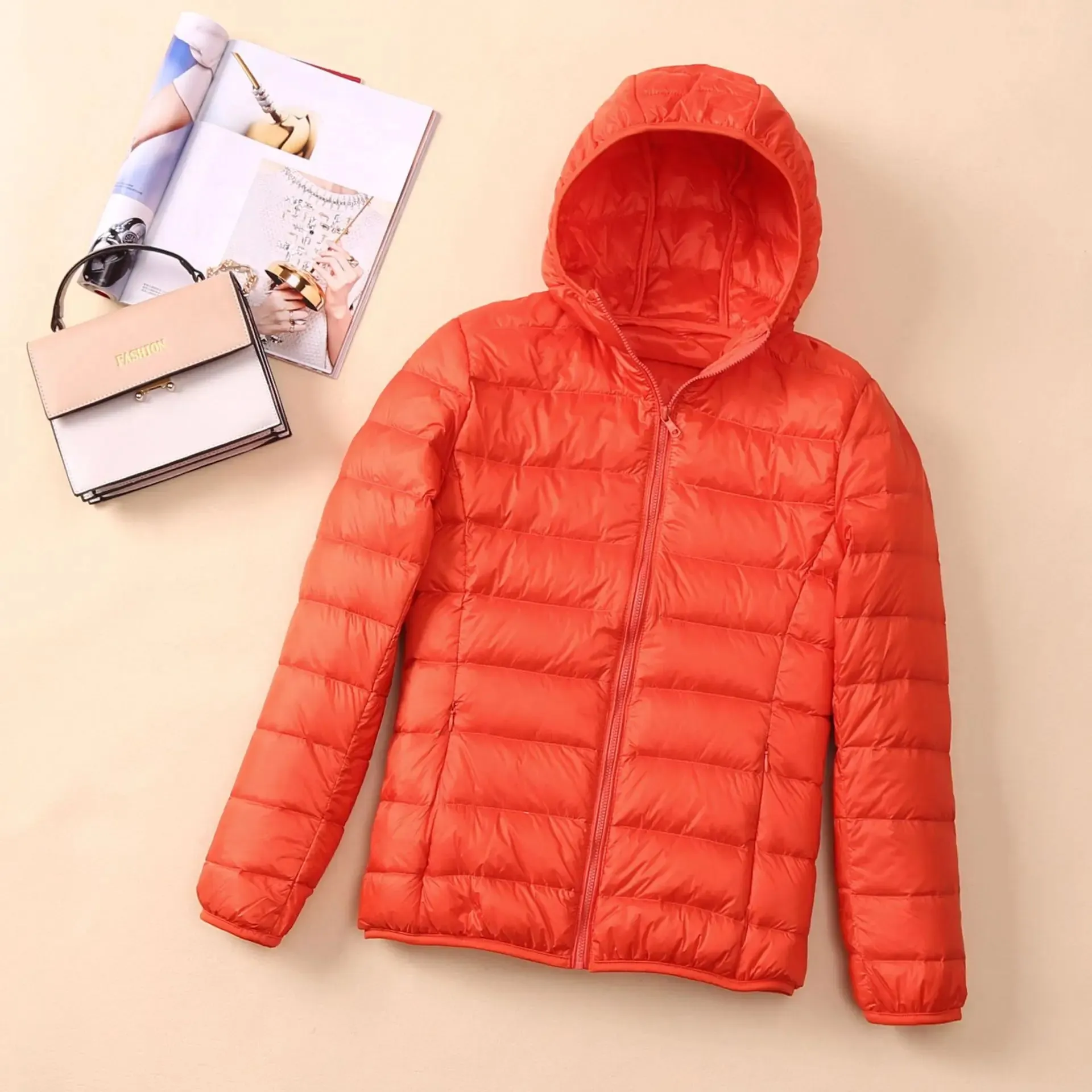 8XL Women White Duck Down Jackets 6XL 5XL Female Ultra Light Duck Down Coats Autumn Winter Warm Hooded Hiking Outwear Portable