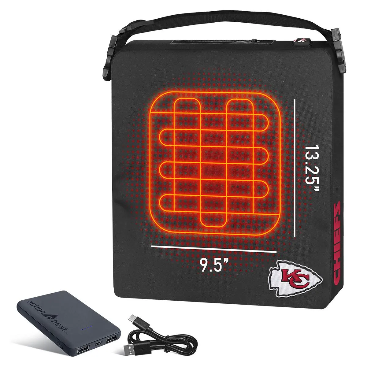 ActionHeat Kansas City Chiefs 5V Battery Heated Seat Cushion