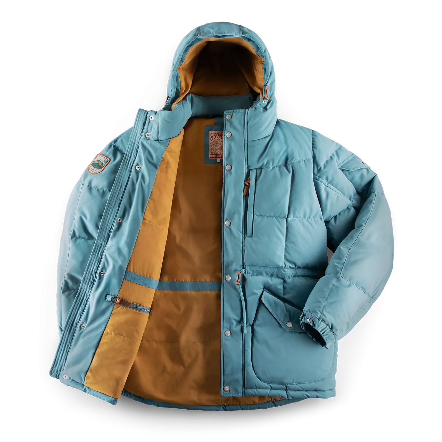 Blue Bonnington Puffer Jacket by SONS