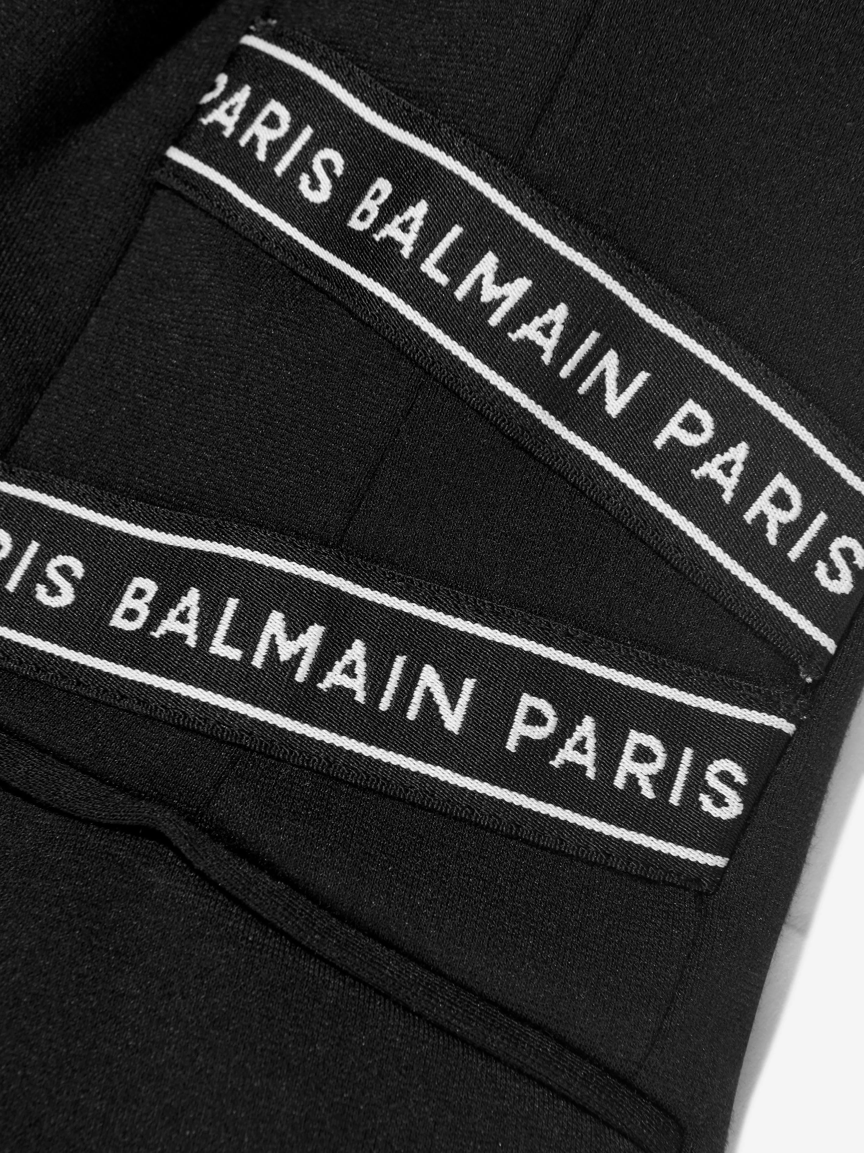 Balmain Girls Double Breasted Blazer in Black