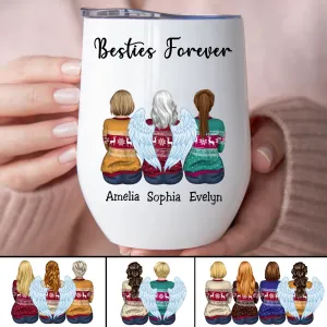 Besties - Besties Forever - Personalized Wine Tumbler (NV)