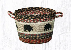 Black Bear Braided Jute Utility Baskets