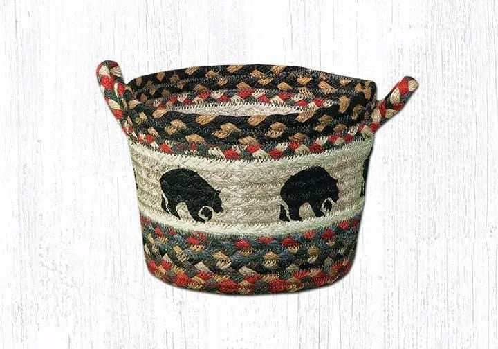 Black Bear Braided Jute Utility Baskets