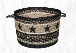 Black Stars Braided Jute Utility Baskets