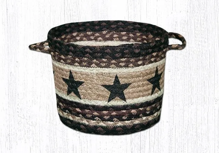 Black Stars Braided Jute Utility Baskets