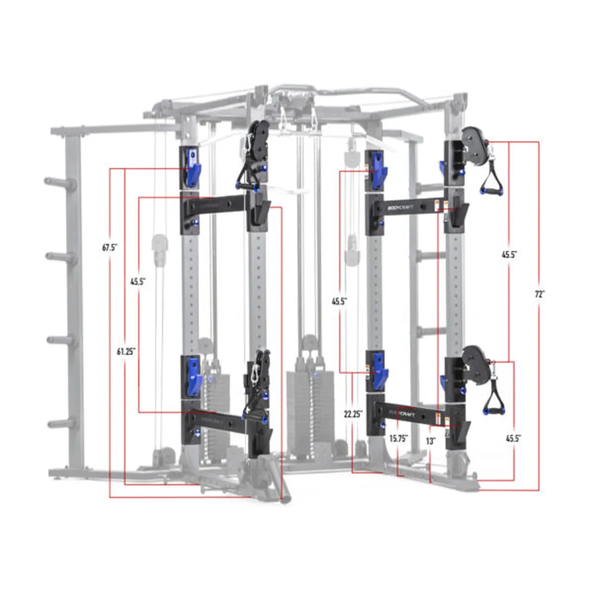 BodyCraft RFT Pro Power Rack Functional Trainer