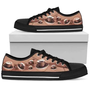 Coffee Lover Low Top Shoes, Low Top Sneaker, Low Top Canvas Shoes