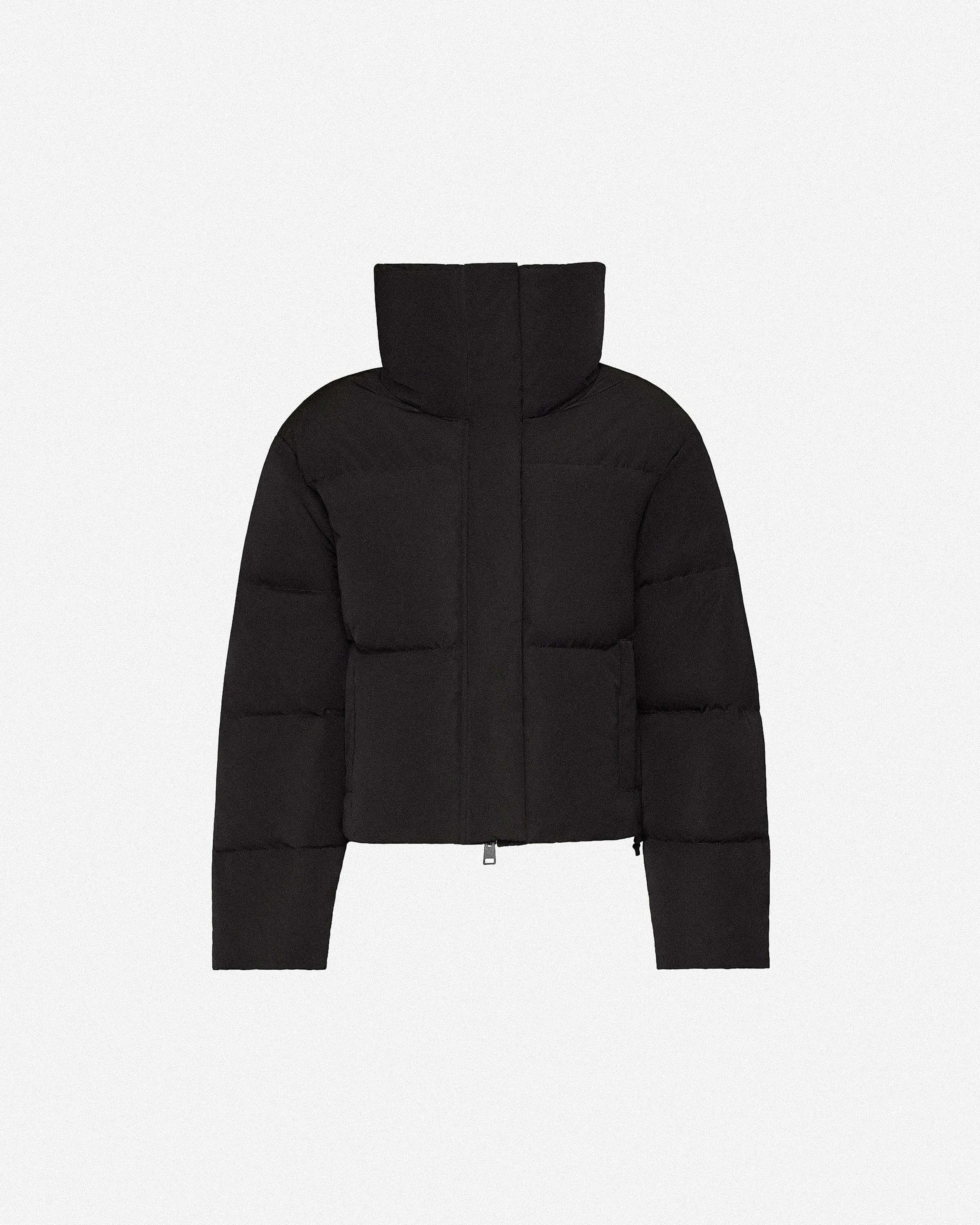 Cropped Nylon Down Jacket Black PR415100