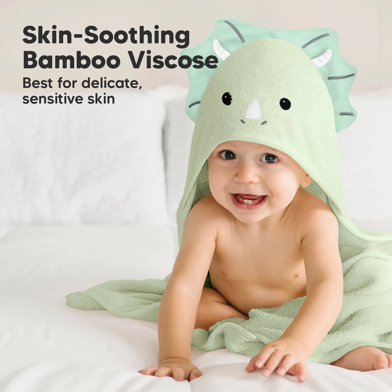 Cuddle Baby Hooded Towel (Triceratops)