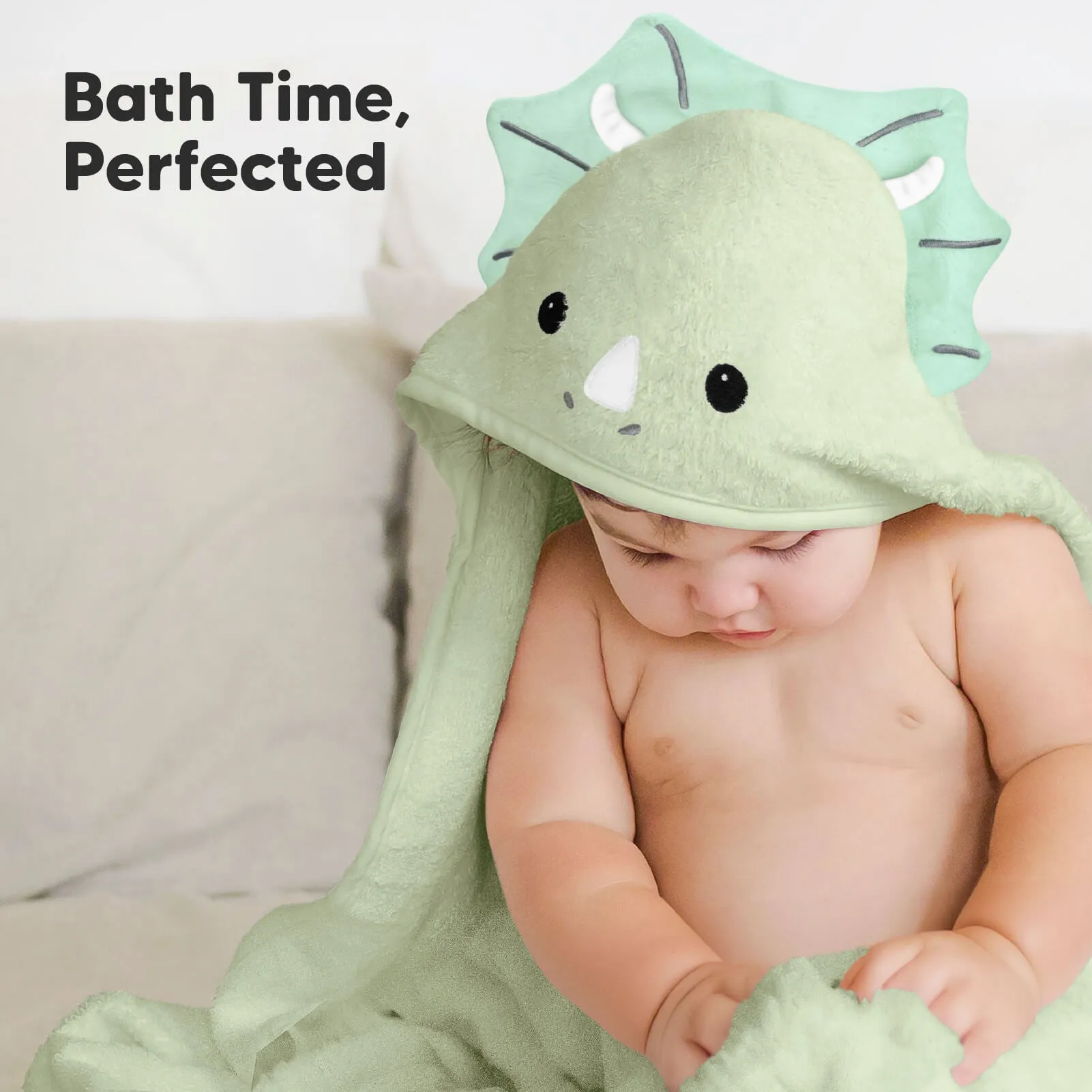 Cuddle Baby Hooded Towel (Triceratops)