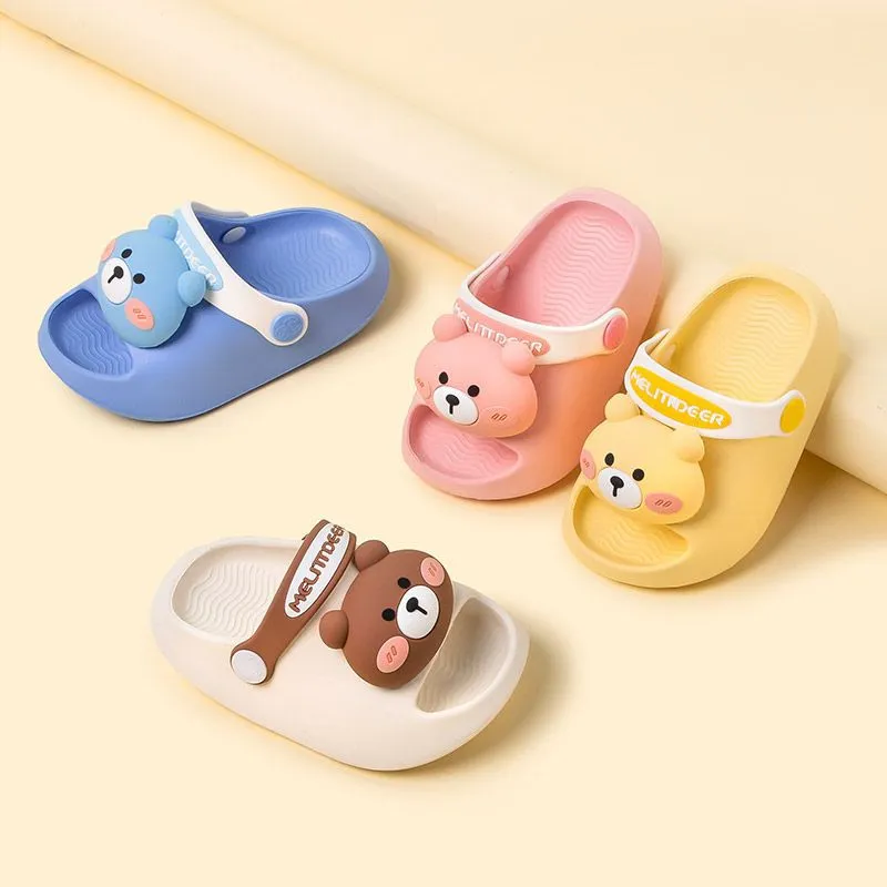 Dunnmall Children's Slippers Summer Boys' Baby Kids' Home Indoor Non-Slip Soft Bottom Lightweight Girls' Hole Shoes Sandals