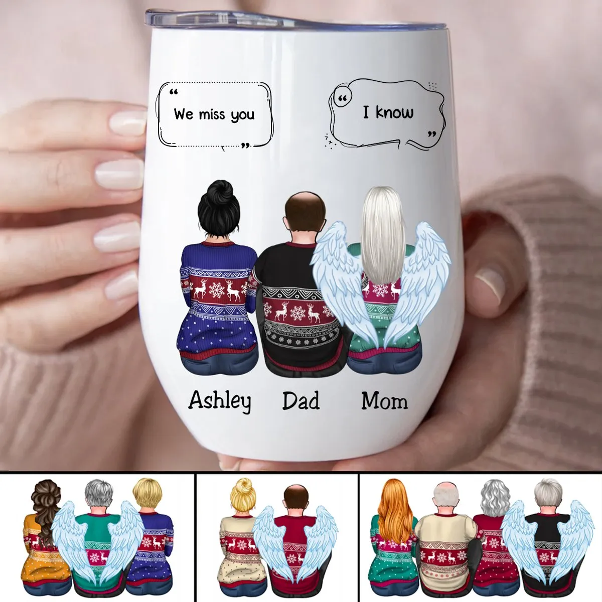 Family - We Miss You - Personalized Wine Tumbler (QH)