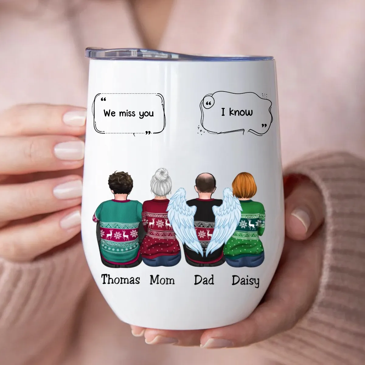 Family - We Miss You - Personalized Wine Tumbler (QH)