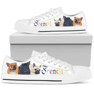 French Bulldog Women'S Low Top Shoe, Dog Printed Shoes, Canvas Shoes For Men, Women