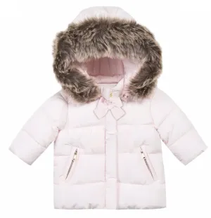 Girls Pink Down Puffer Coat