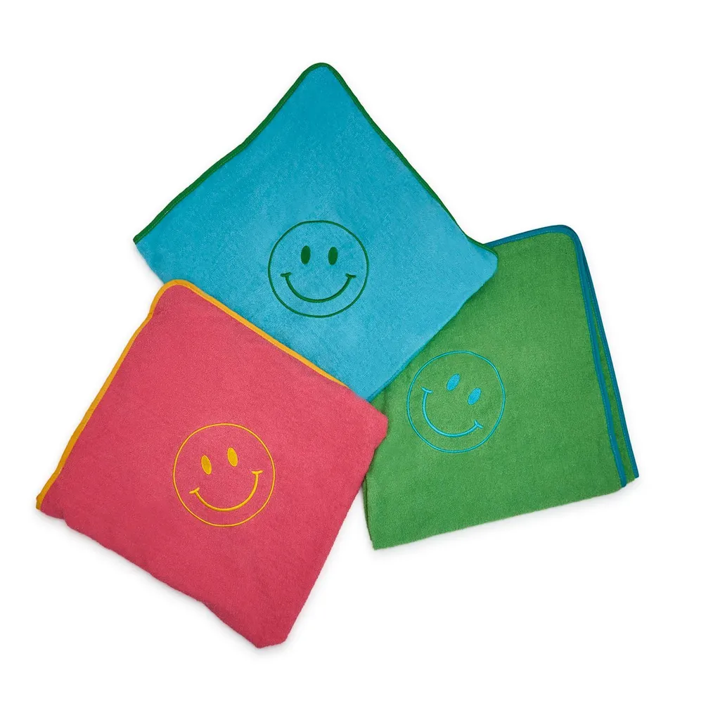 Happy Cozy Plush Terry Hooded Towel