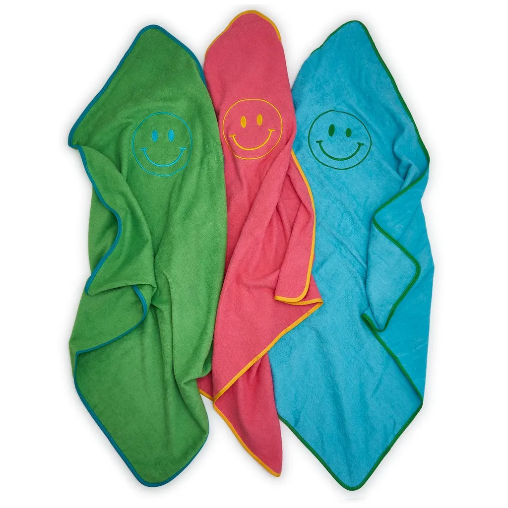 Happy Cozy Plush Terry Hooded Towel