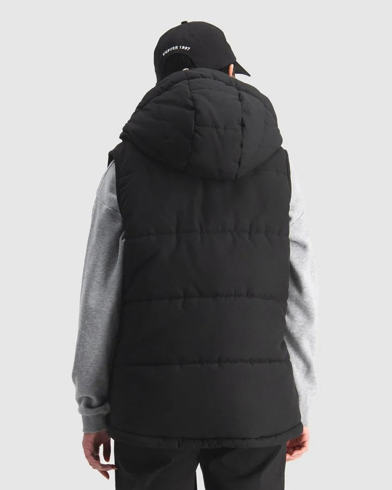 Huffer Womans Classic Down Vest Black Preorder Early March