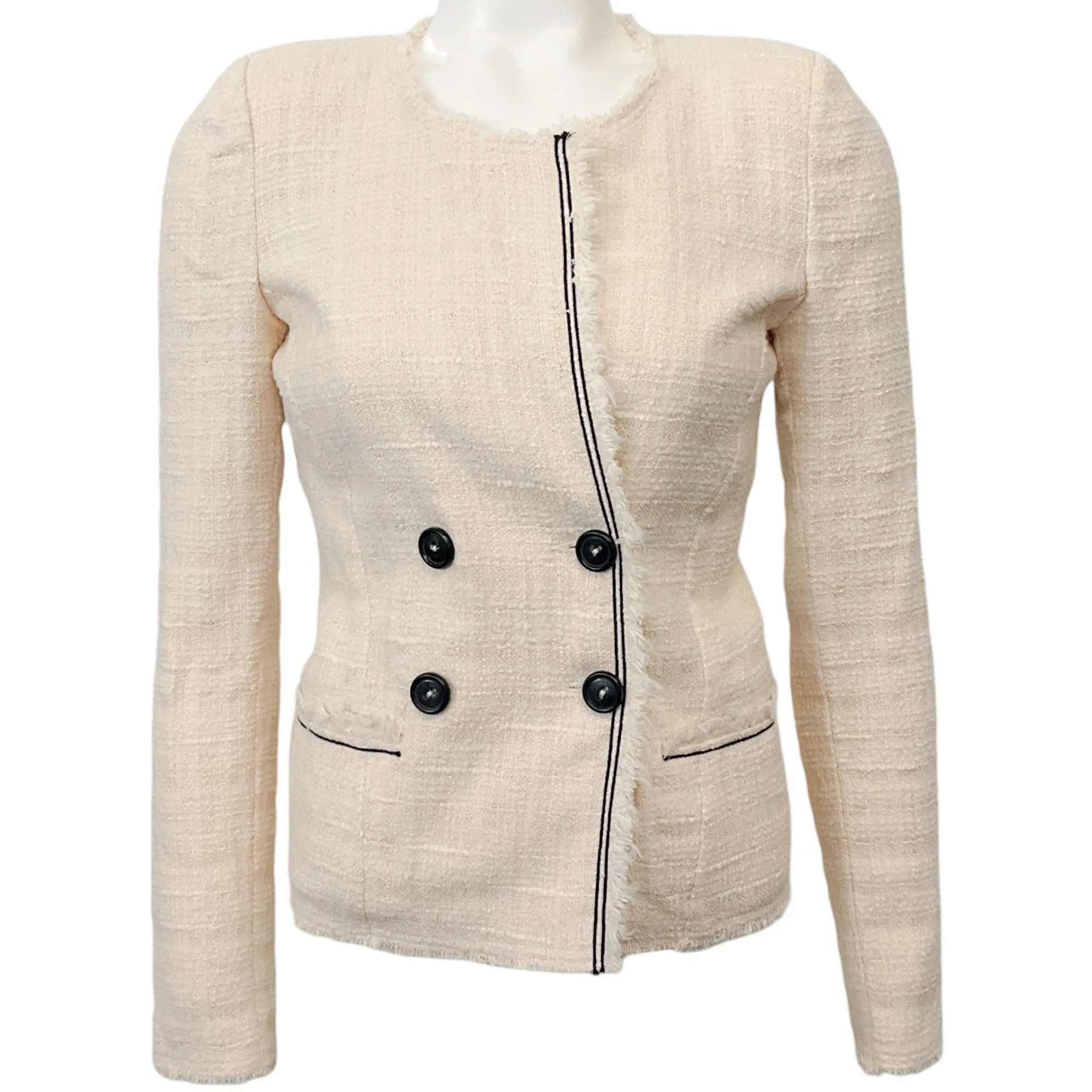 Isabel Marant Etoile Ivory Boucle Double Breasted Jacket