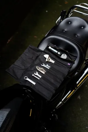 Libertatia Oilskin Tool Roll in Pitch Black