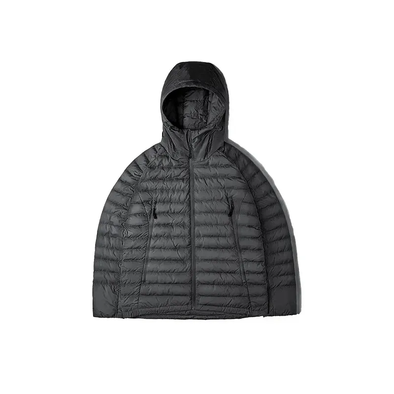 Light Weight Duck Down Jacket Hooded Basic Coat for Men - Thick Warm Windproof Puffer Jacket