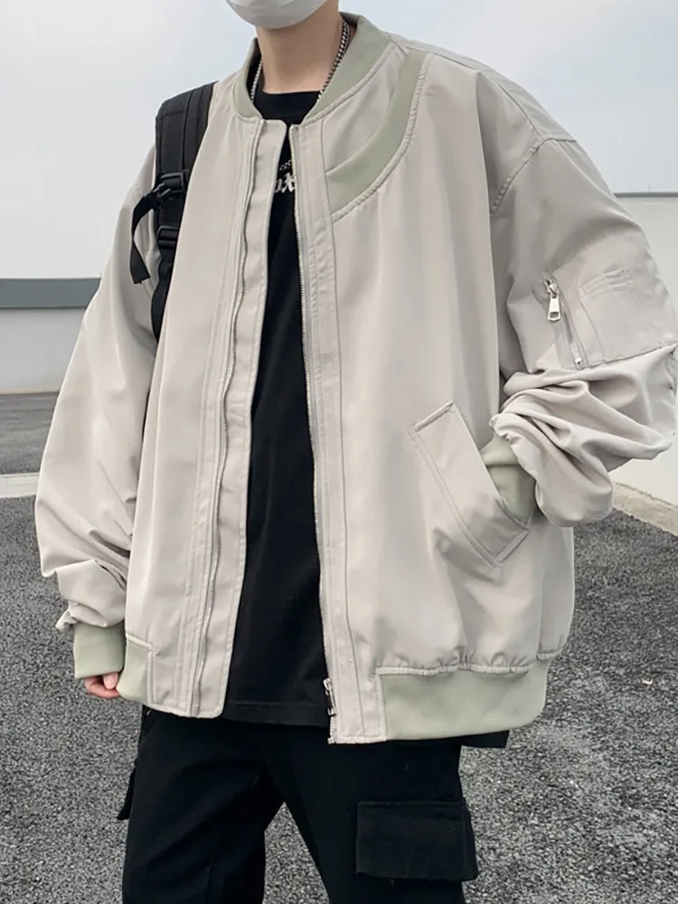 Men'S Loose Bomber Jacket