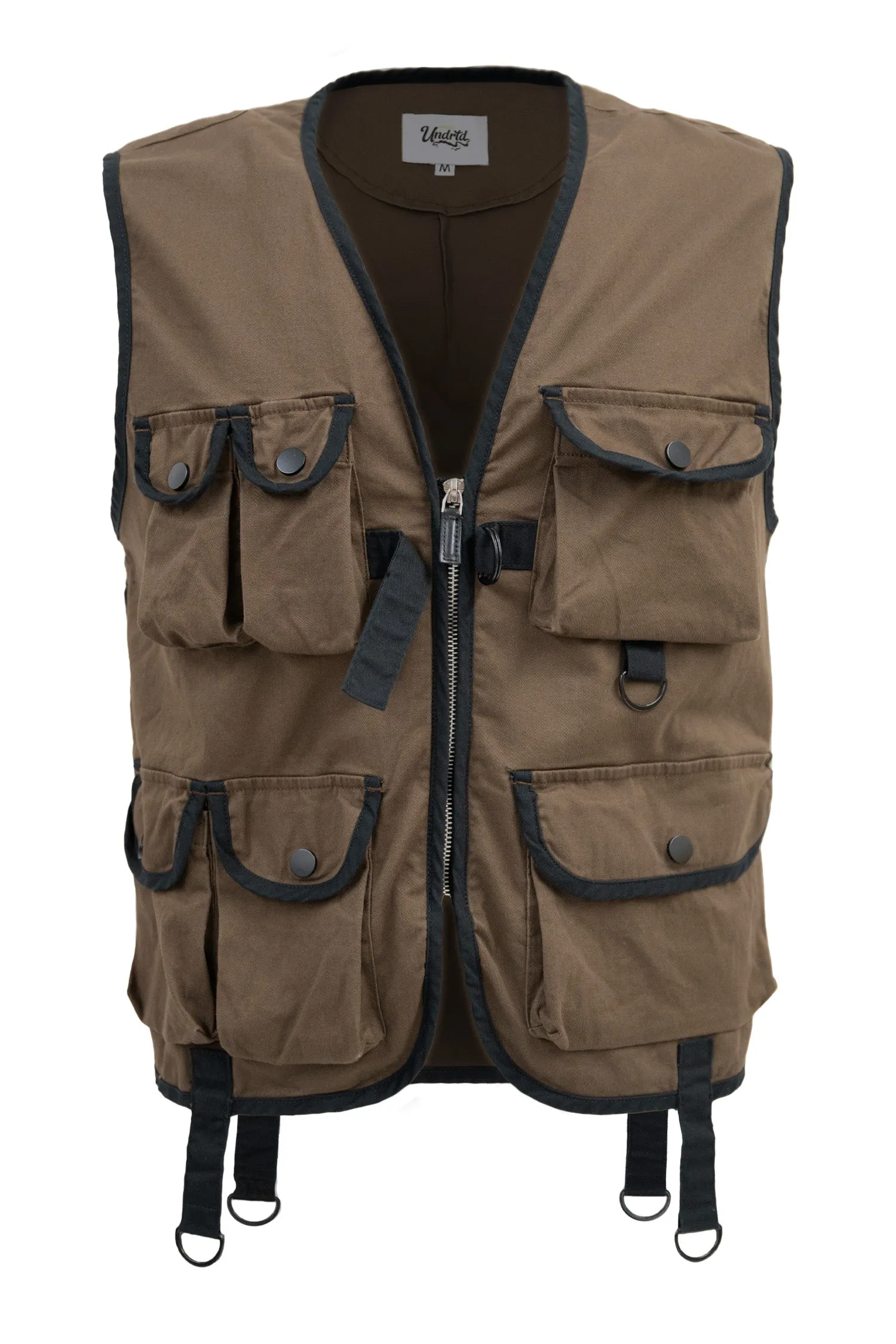 Men's Woven Multi Cargo Pocket Utility Vest