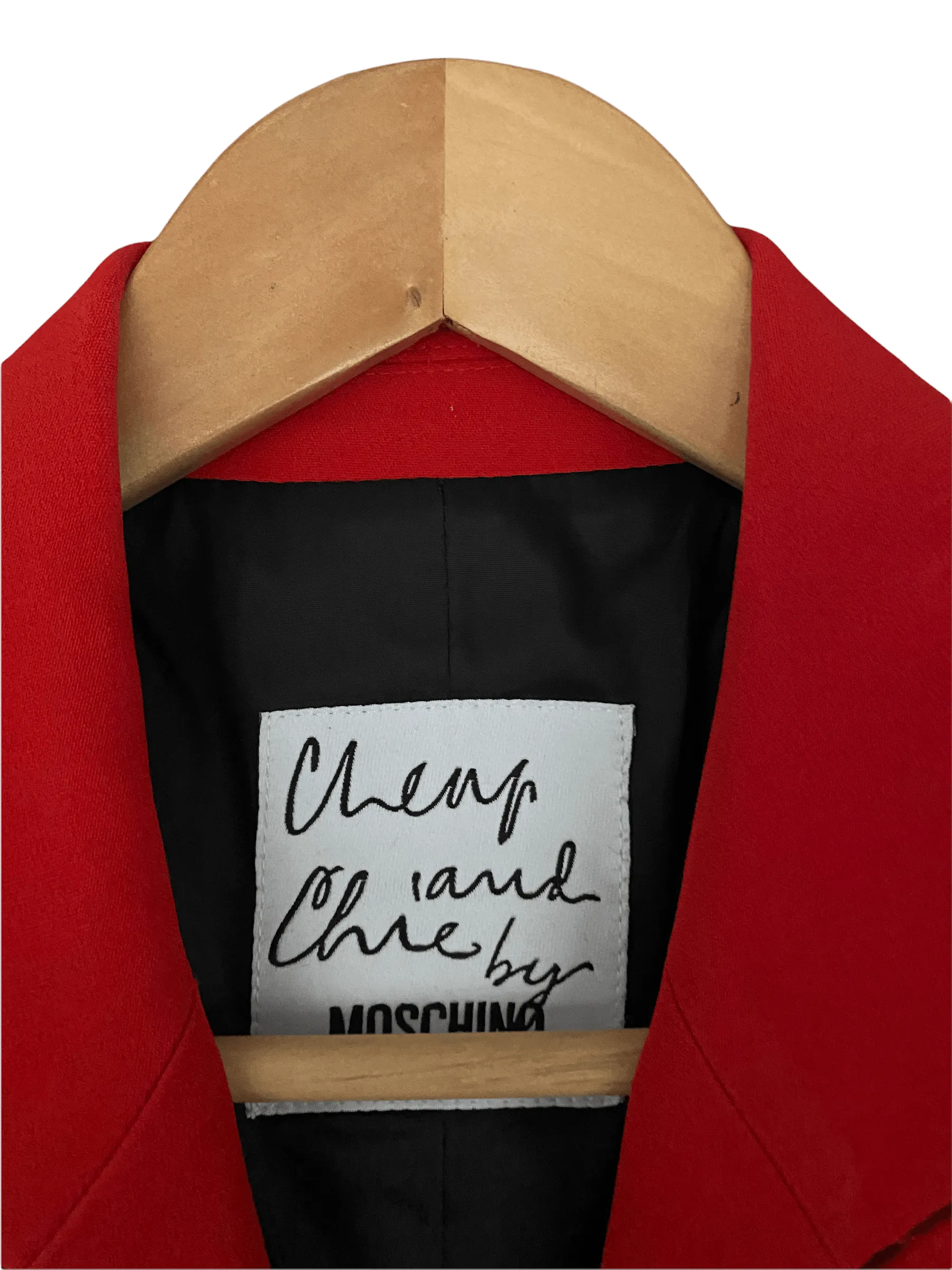 Moschino Cheap and Chic Double Breasted Jacket Red UK Size 14