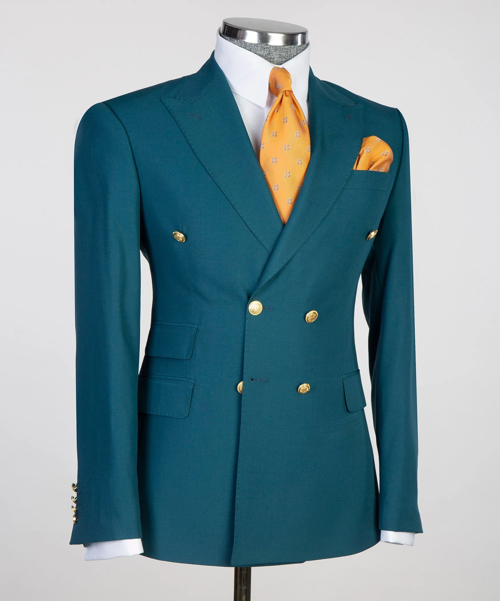 Ocean Blue Double-Breasted Suit