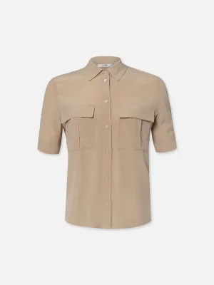 Patch Pocket Button Down | Khaki Tan