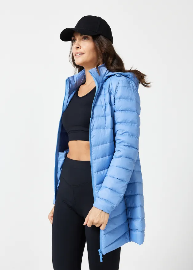 Periwinkle Duck Down Puffer Coat