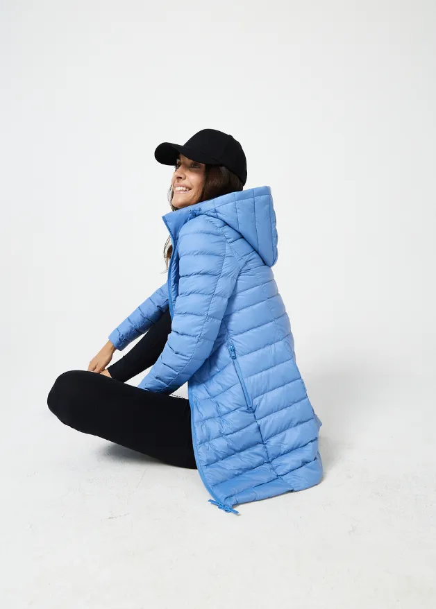 Periwinkle Duck Down Puffer Coat