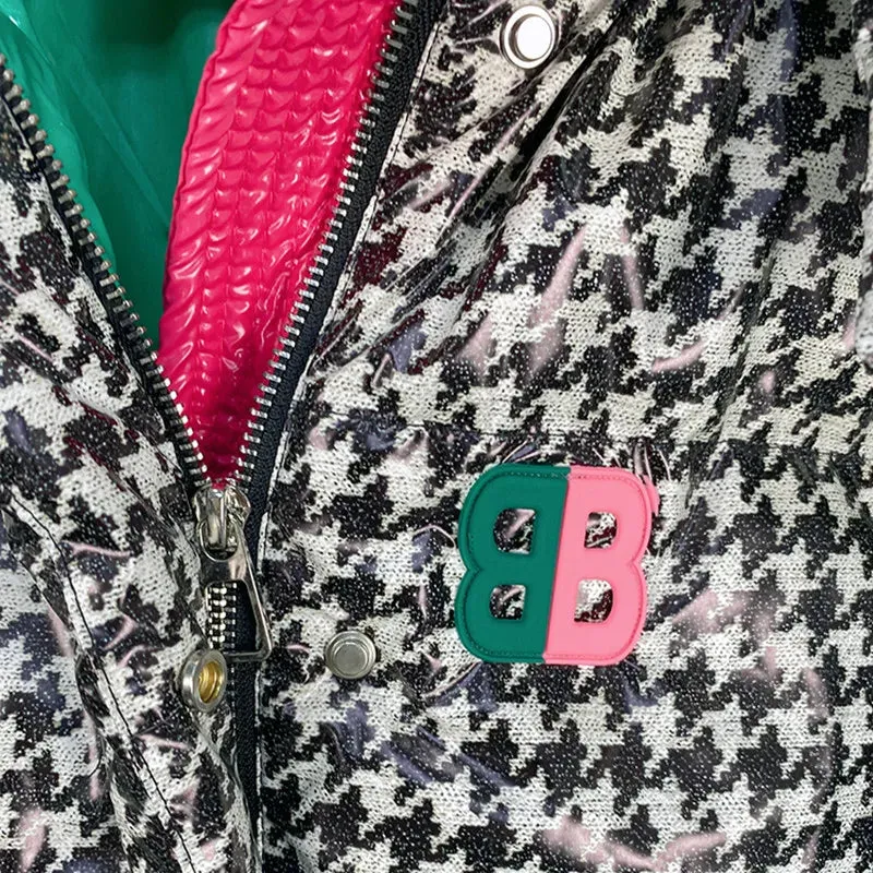 Pre Order:  Houndstooth Icon Patches Hooded Jacket