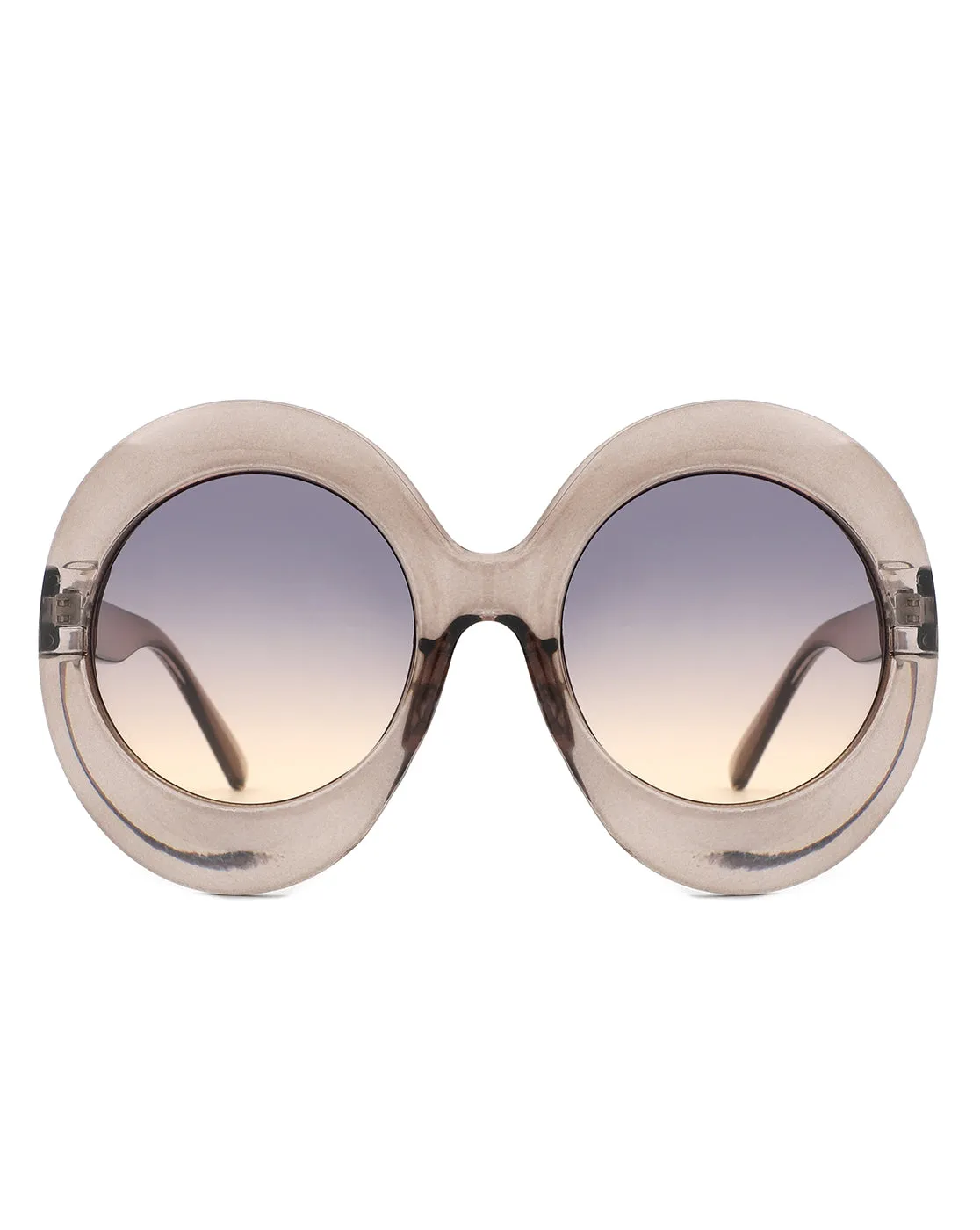 Quest - Oversized Oval Round Women's Fashion Sunglasses