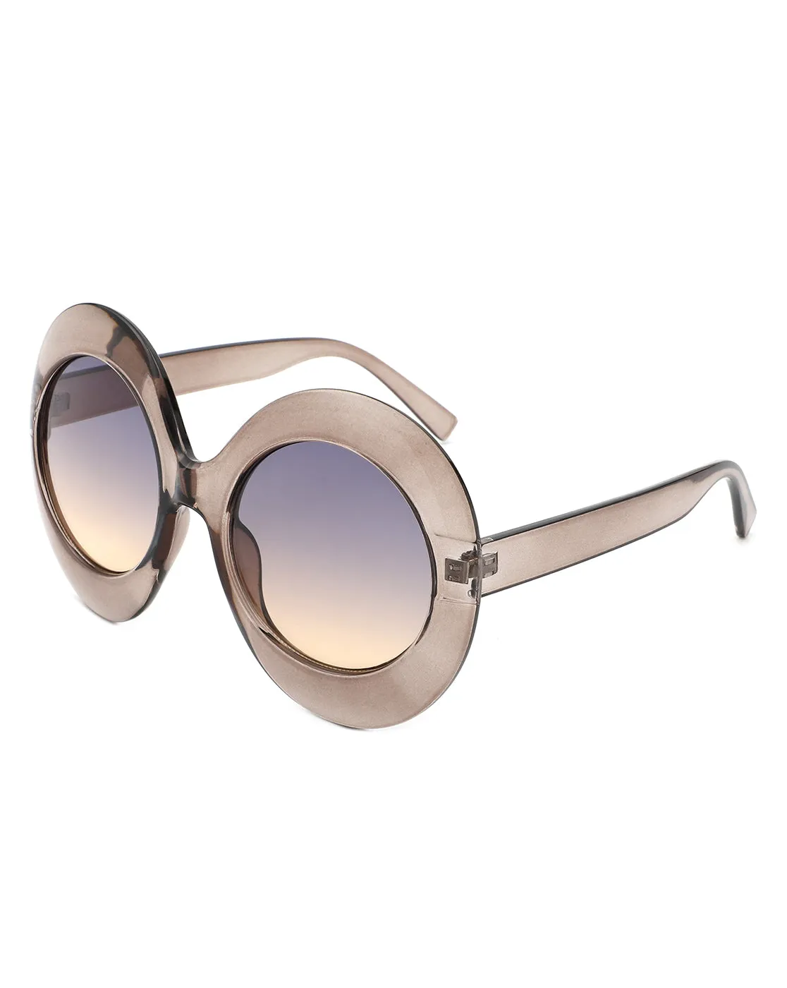 Quest - Oversized Oval Round Women's Fashion Sunglasses