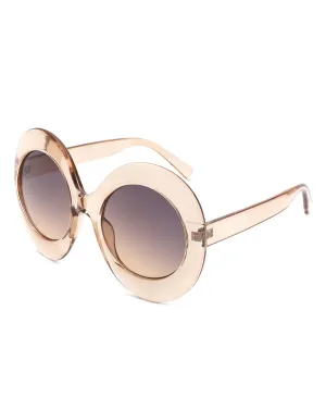 Quest - Oversized Oval Round Women's Fashion Sunglasses