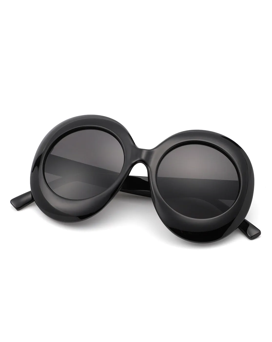 Quest - Oversized Oval Round Women's Fashion Sunglasses