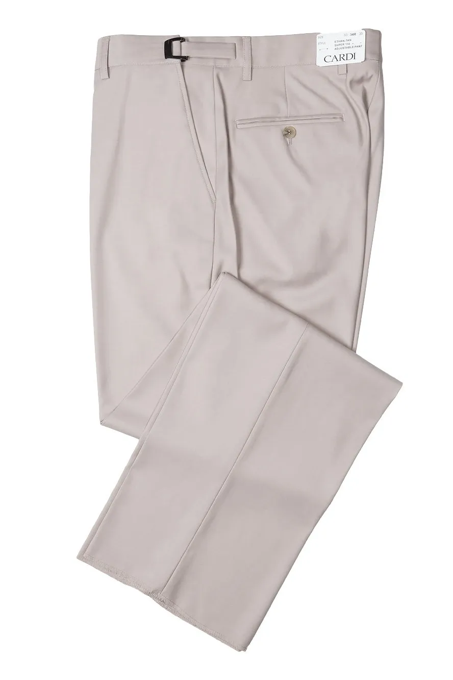 "Ethan" Tan Super 150's Luxury Viscose Blend Suit Pants