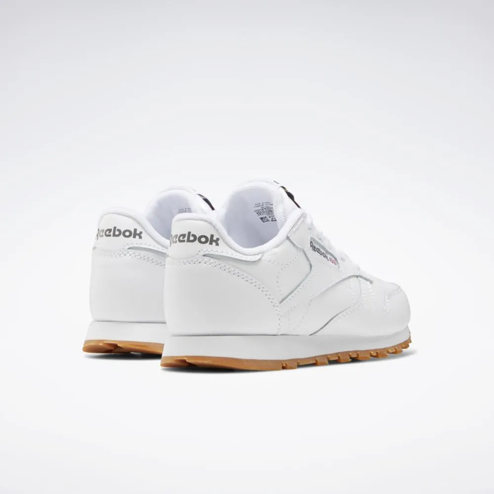 Reebok Footwear Kids Classic Leather Shoes - Preschool WHITE/GUM