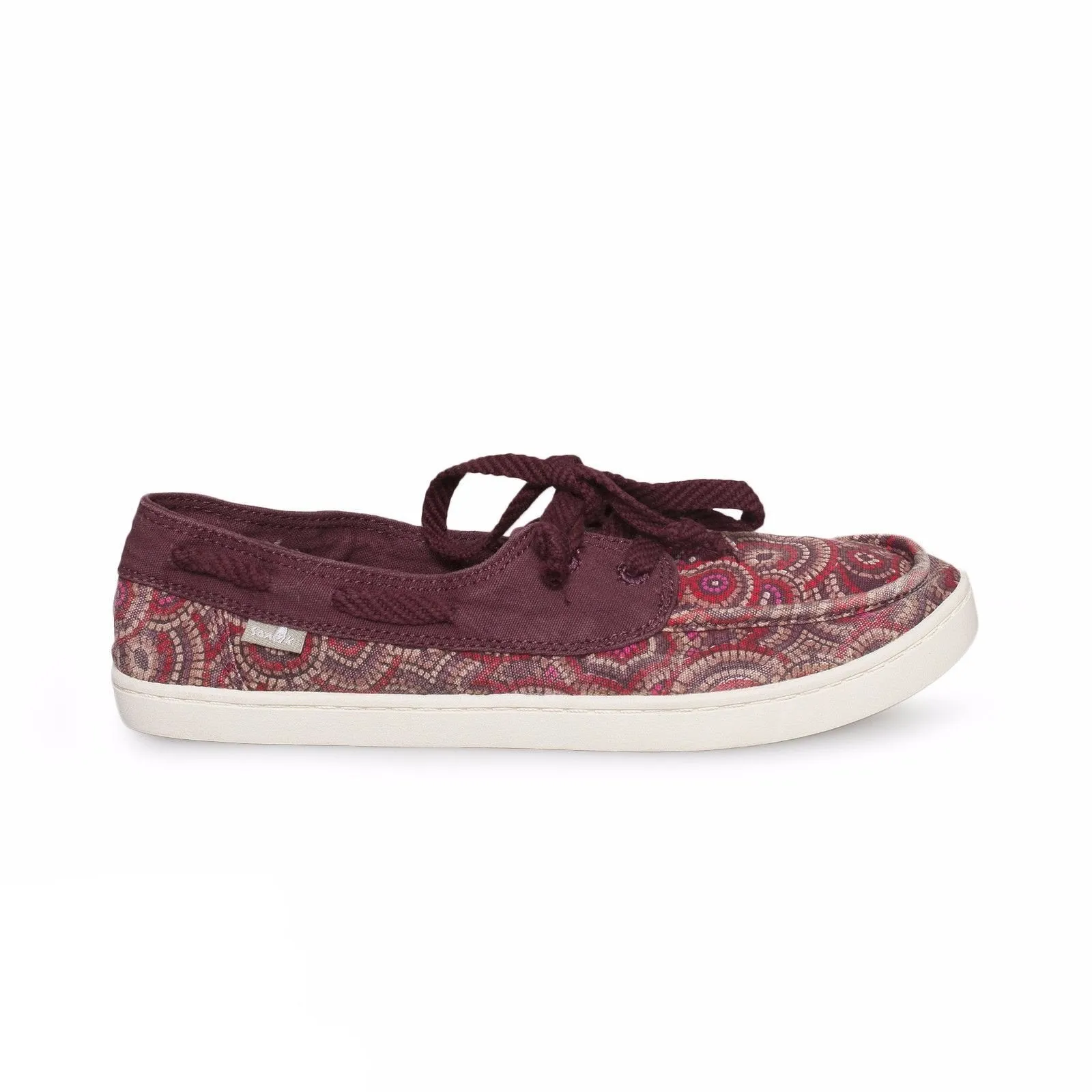 Sanuk Pair O Sail Prints Burgundy Multi Radio Love Shoes