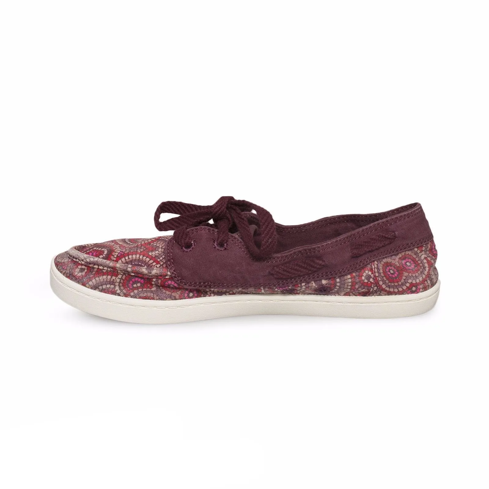 Sanuk Pair O Sail Prints Burgundy Multi Radio Love Shoes