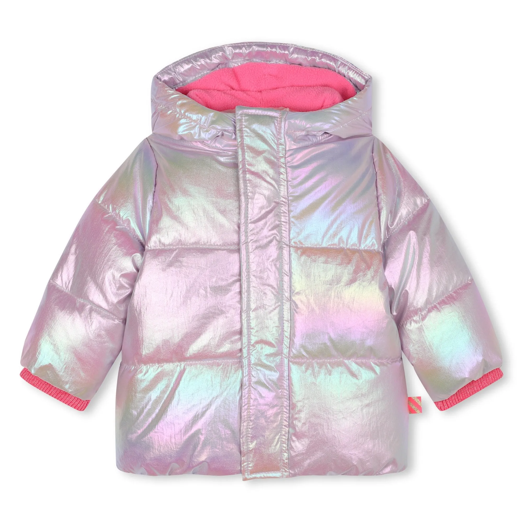 Shiny Puffer Jacket | Pink