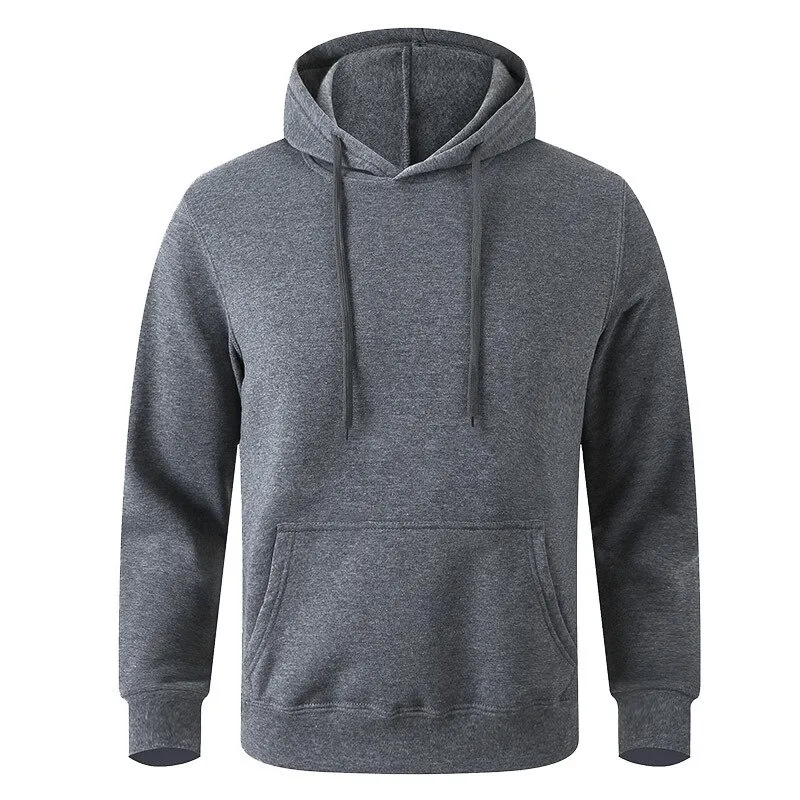 Sports Casual Solid Color Fleece Hoodie / Warm Unisex Clothes - SF0417