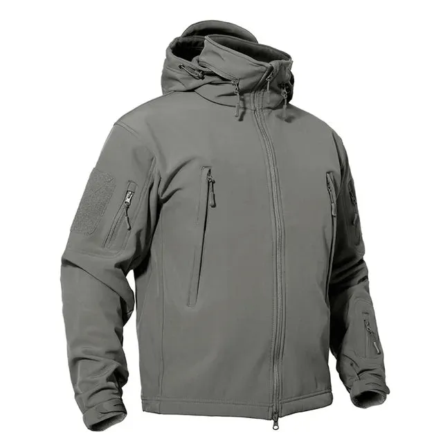 TACVASEN Men's Tactical Softshell Winter Jacket Waterproof Fleece Windbreaker