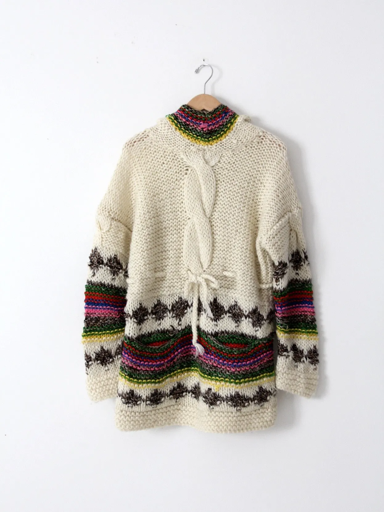 vintage 70s hooded sweater