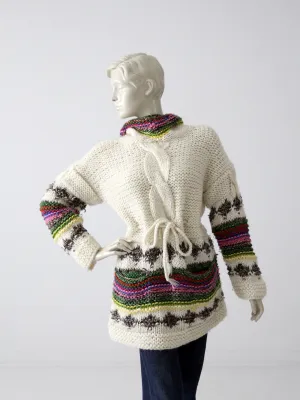 vintage 70s hooded sweater