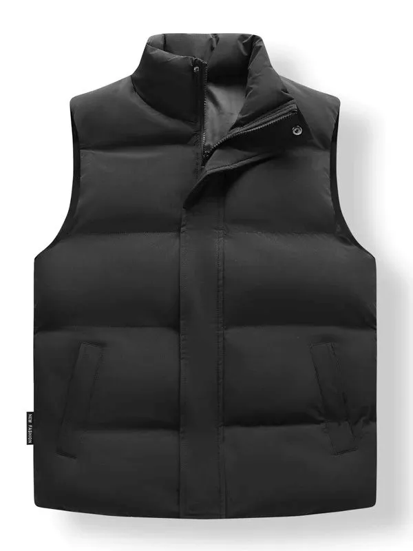 Cozy Casual Mens Zip-Up Vest with Convenient Zippered Pockets - SF1929