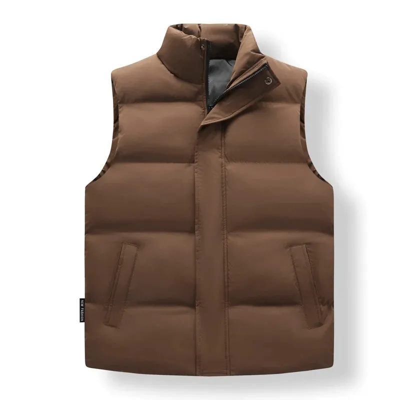 Cozy Casual Mens Zip-Up Vest with Convenient Zippered Pockets - SF1929