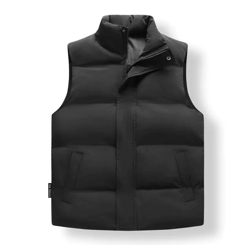 Cozy Casual Mens Zip-Up Vest with Convenient Zippered Pockets - SF1929