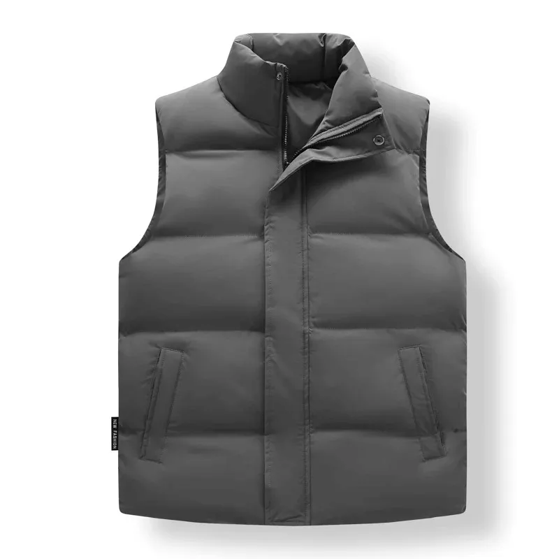 Cozy Casual Mens Zip-Up Vest with Convenient Zippered Pockets - SF1929